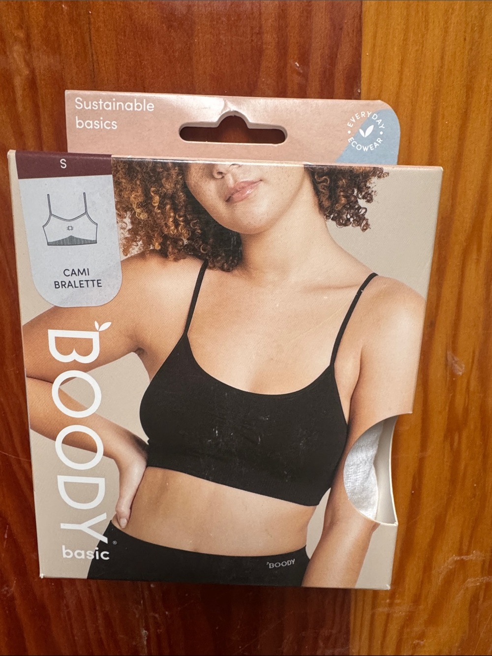 BOODY Bamboo  Women's WHITE Cami Bralette - Sustainable - Small - NWT
